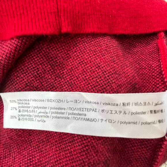 ZARA Girly Red Pink Black Argyle Diamond Stretchy Knit Dress – Preppy Y2K Small - Picture 10 of 12